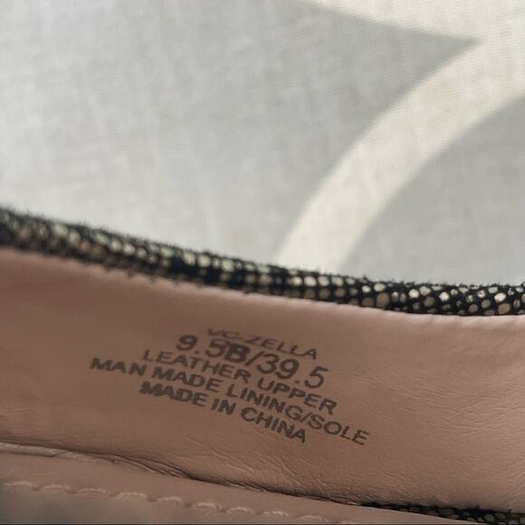 Vince Camuto Zella Silver Two Tone Metallic Platform Leather Pump 9.5 - Picture 9 of 10